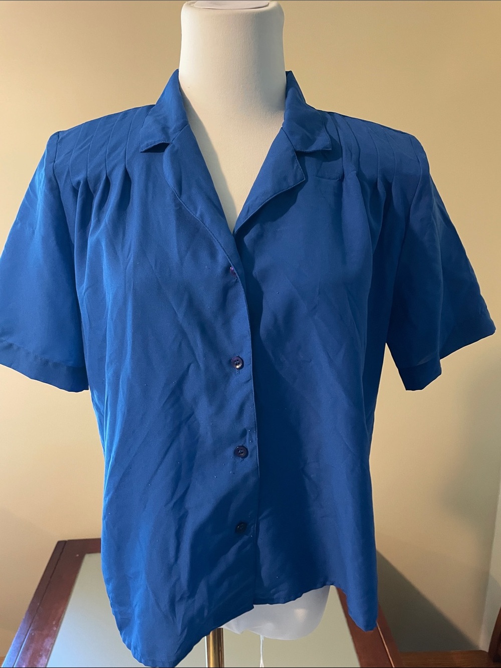 Vintage Lady Manhattan Short-Sleeve Button up Blouse | 8